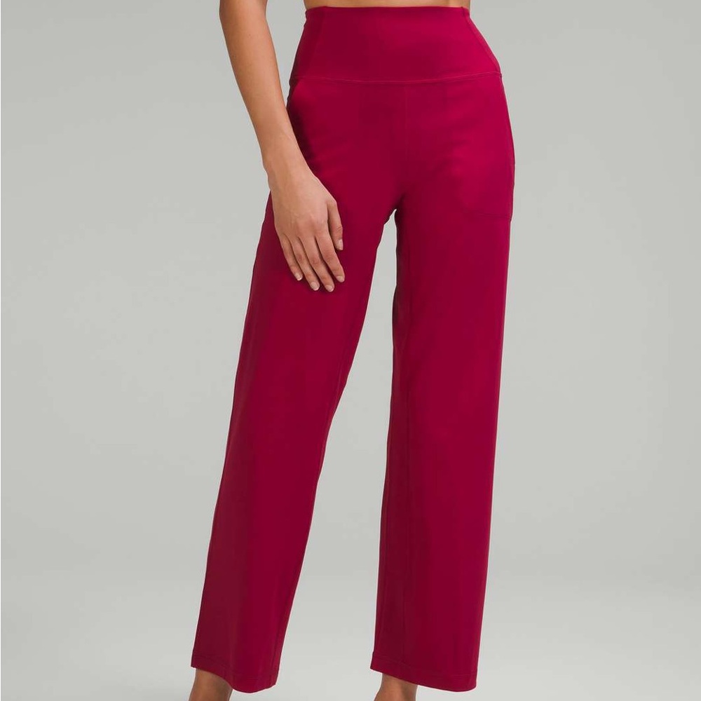 Wide Leg Lululemon 31” Align Pant in Pomegranate (Size 6)